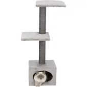 Trixie 43827, Katzenkratzbaum, Freistehend, Grau, Plüsch, Sisal, 370 mm