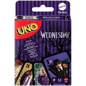 Mattel Games UNO Wednesday Kartenspiel für Kinder, Erwachsene und Familienabende, Spiel für Sammler, von der Serie inspiriert, Kartenspiel, Familie, 7 Jahr(e)