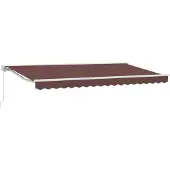 vidaXL Markisenrahmen Braun 400 x 200 cm Polyester mit PolyurethanBeschichtung