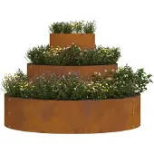 vidaXL Garten-Pflanzgefäß Rostig 90 x 90 x 20 cm Wetterfeststahl