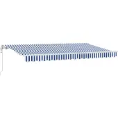 vidaXL Ausziehbare Markise Blau 350 x 200 cm Stoff