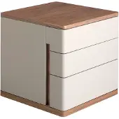 Angel Cerdá Nachttisch 7166 in Grau / Walnuss – (B)46 x (H)46 x (T)45 cm | Gr.: onesize