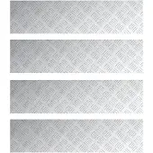vidaXL Treppe Tritt Rechtwinklig 4 pcs Silber 80 x 20 cm Aluminium