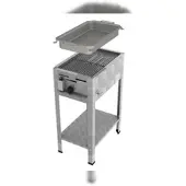 ChattenGlut Professional Gastrobräter 1-flammig Standgerät 3,6kW und Rost und Pfanne