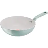 Lagostina Salvia 010288041928, Rund, Wok-/Bratpfanne, Grün, Mineralia, Aluminium, Thermo-Punkt