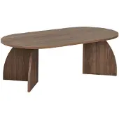 CALICOSY - Couchtisch mit ovaler Platte und geschwungenen Beinen L120 cm - SELENE