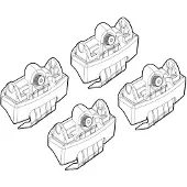 Nordrive Dachträgerfuß N21102 Fahrzeugdach für FIAT 500 (312)