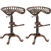 CLP 2er Set Barhocker Butch höhenverstellbar bronze