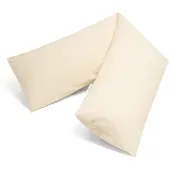Yumeko Kissenbezug Gewaschene Perkal-Baumwolle 35x160 Gelb - Eco, Bio & Fairtrade