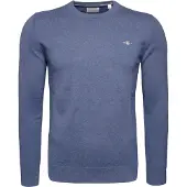 Gant Pullover Classic Cotton C-Neck Herren Denim Blue Melange-S