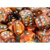Chessex 16mm d6 with pips Dice Blocks (12 Dice) - Lustrous Gold w/silver