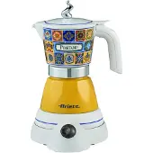 Ariete 1358/1P, Elektrische Espressokanne, 0,14 l, Gemahlener Kaffee, 400 W, Blau, Gelb