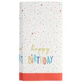 Papstar Tischdecke, Papier 120 cm x 180 cm "Happy Birthday" 15 Stück