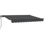 vidaXL Ausziehbare Markise Anthrazit 250 x 200 cm Stoff