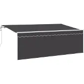 vidaXL Ausziehbare Markise Anthrazit 350 x 200 cm