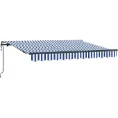 vidaXL Einziehbare Markise Blau 250 x 200 cm Stoff