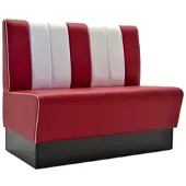 BIG Möbel Gastro Sitzbank Americano Retro | Dinerbank Rot & Weiß | 120 cm breit | Amerikanische Sitzbank