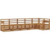 vidaXL Outdoor-Sofagarnitur 6 stk. Natur Polyester
