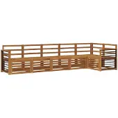 vidaXL Outdoor-Sofagarnitur 6 Stk. Natur Polyester