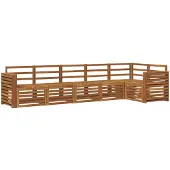 vidaXL Outdoor-Sofagarnitur 6 Stk. Natur Polyester