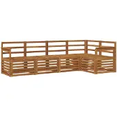 vidaXL Outdoor-Sofagarnitur 5 stk. Natur Polyester