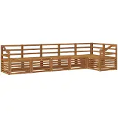 vidaXL Outdoor-Sofagarnitur 6 stk. Natur Polyester
