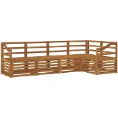 vidaXL Outdoor-Sofagarnitur 5 stk. Natur Polyester
