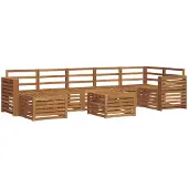 vidaXL Outdoor-Sofagarnitur 8 stk. Natur