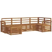 vidaXL Outdoor-Sofagarnitur 6 stk. Natur Polyester