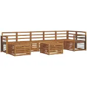 vidaXL Outdoor-Sofagarnitur 8 stk. Natur