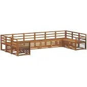 vidaXL Outdoor-Sofagarnitur 10 stk. Natur