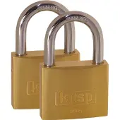 Kasp K12025D2 Hængelås 25 mm Gyldengul Nøglelås