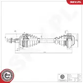 ESEN SKV 40SKV146 Antriebswelle für VW Transporter IV Bus (70B, 70C, 7DB, 7DK, 70J, 70K, 7DC, 7DJ) Transporter IV Kastenwagen (70A, 70H, 7DA, 7DH)