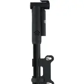 Dunlop Mini Bicycle Pump - Pumpe mit Halter, Schrader-Ventil und Presta-Ventil - Fahrradpumpe mit Manometer - Misst in PSI und BAR - Pumpen Sie Ihre Reifen unterwegs auf - Kunststoff - Schwarz