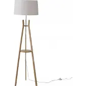 Boltze Stehlampe für das Wohnzimmer AVAL, Lampenschirm aus Leinen-Imitat, 153 cm