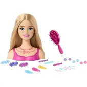 Barbie -Puppe Styling-Kopf, blonde Haare mit 20 bunten Accessoires, Make-up-/Styling-Puppenkopf, Weiblich, 3 Jahr(e), Junge/Mädchen, 203 mm, 400 g