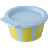 Koziol NORA BOX 250 ml STRIPES Schale mit Deckel – sweet blue