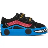 Vans Old Skool V Car Kinderschuhe Schwarz