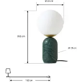 LINDBY Tischlampe Lennes , grün, für Wohn- / Esszimmer, Stein, Modern, Tischlampe