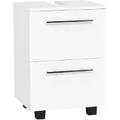 HOMCOM Waschbeckenunterschrank Unterschrank mit Schrankfach, Schublade Weiß