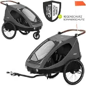 Hauck 2in1 Fahrradanhänger Dryk Duo für 2