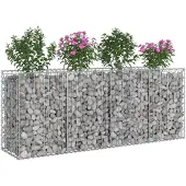 vidaXL Gabionen-Hochbeet 2 stk. 200 x 50 x 80 cm Verzinkter Stahl