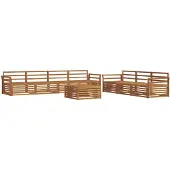 vidaXL Outdoor-Sofagarnitur 8 Stk. Natur Massivholz Akazie