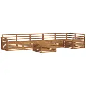 vidaXL Outdoor-Sofagarnitur 7 pcs Natur