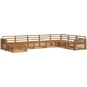 vidaXL Outdoor-Sofagarnitur 8 pcs Natur