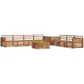 vidaXL Outdoor-Sofagarnitur 8 pcs Natur Massivholz Akazie