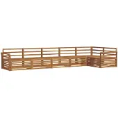 vidaXL Outdoor-Sofagarnitur 6 pcs Natur Massivholz Akazie