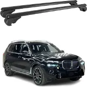 Omac Dachträger für BMW X7 2019-2025 Gepäckträger Grundträger Aluminium Schwarz 2tlg