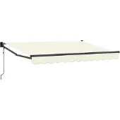 vidaXL Ausziehbare Markise Creme 3,5 x 2 m Polyester und Metall