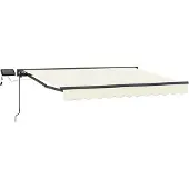 vidaXL Manueller Markisenrahmen mit LEDs Creme und Anthrazit 3,5 x 2 m